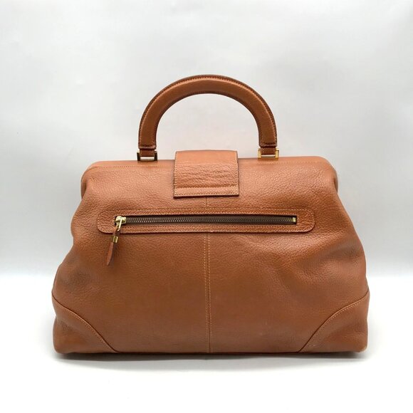 Givenchy Brown Pebbled Leather Vintage Doctor Bag - Picture 2 of 11